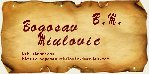 Bogosav Miulović vizit kartica